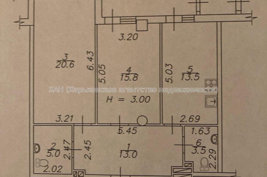 Продам квартиру, Клочковская ул. , 2  ком., 77 м², без внутренних работ 