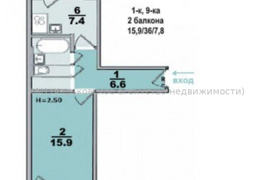 Продам квартиру, Валентиновская ул. , 1 кім., 36 м², советский ремонт 