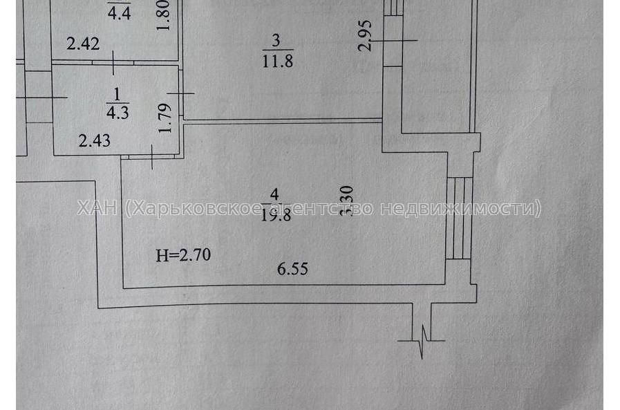 Продам квартиру, Мира ул. , 1 кім., 43 м², без внутренних работ 