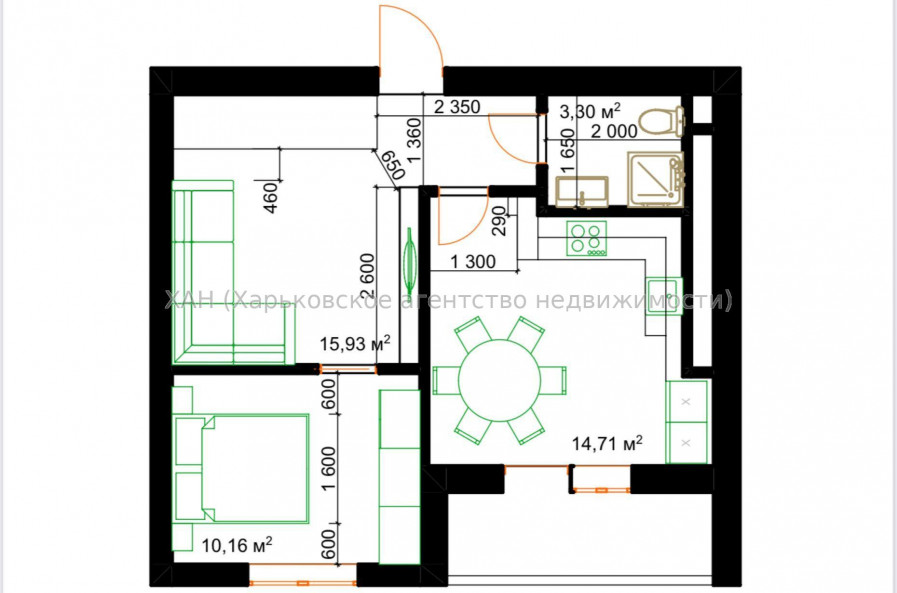 Продам квартиру, Рогатинская Левада ул. , 14 , 2  ком., 48 м², евроремонт 