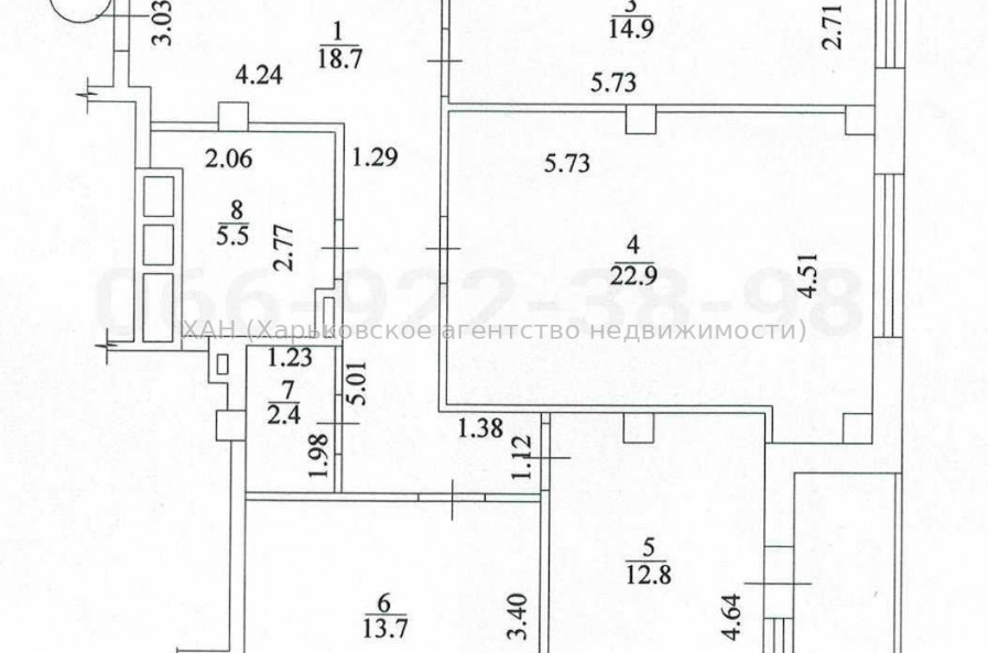 Продам квартиру, Героев Харькова просп. , 3 кім., 94.30 м², без внутренних работ 