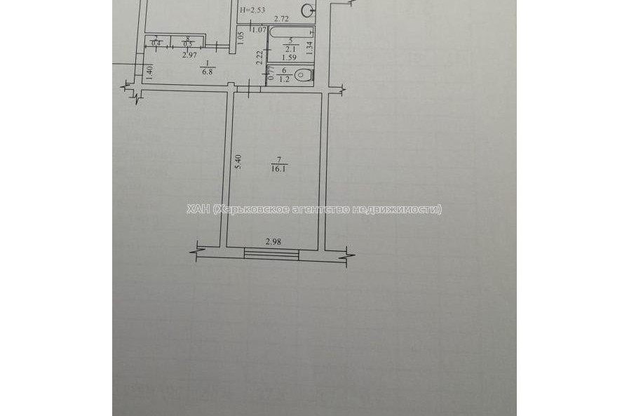Продам квартиру, Михаила Комарова ул. , 2  ком., 50 м², без ремонта 
