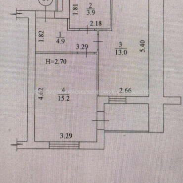 Продам квартиру, Шевченко ул. , 1  ком., 39.80 м², без внутренних работ 