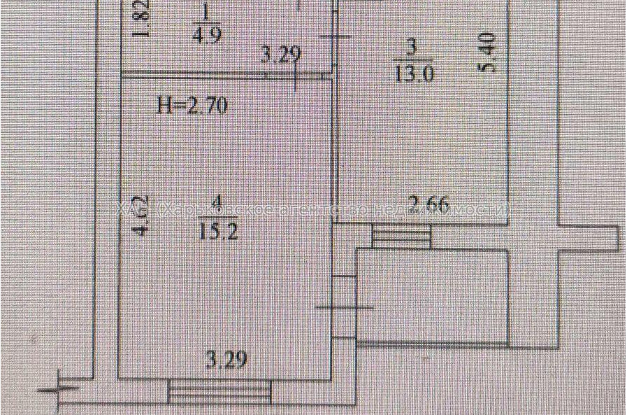 Продам квартиру, Шевченко ул. , 1  ком., 39.80 м², без внутренних работ 