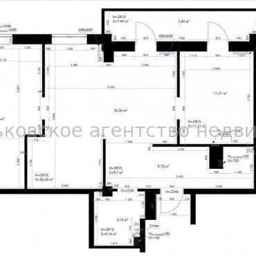 Продам квартиру, Качановская ул. , 2 кім., 71 м², без внутренних работ 