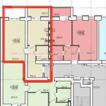 Продам квартиру, Лисаветинская ул. , 1 кім., 46.08 м², без внутренних работ 