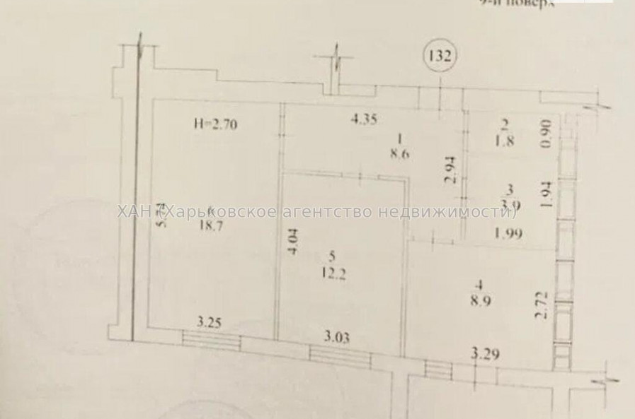 Продам квартиру, Мира ул. , 2  ком., 56 м², без внутренних работ 