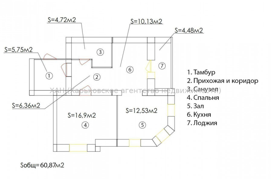 Продам квартиру, Лисаветинская ул. , 2 кім., 59 м², евроремонт 