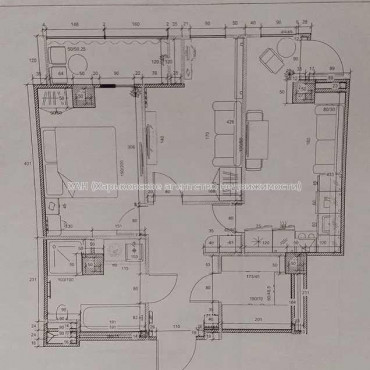 Продам квартиру, Клочковская ул. , 117 , 1 кім., 58 м², без внутренних работ 