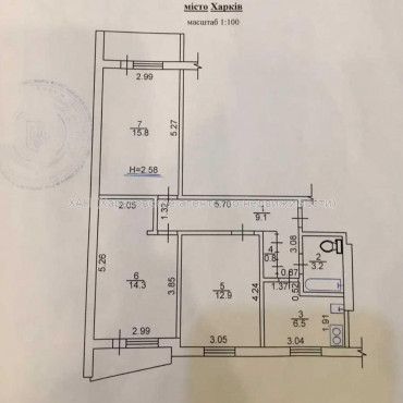 Продам квартиру, Дмитрия Коцюбайло ул. , 3  ком., 65 м², косметический ремонт 