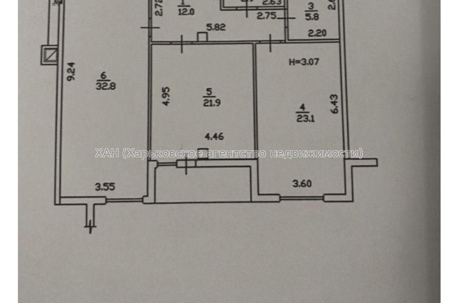 Продам квартиру, Динамовская ул. , 3 кім., 103.30 м², без отделочных работ 