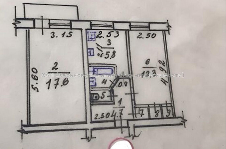 Продам квартиру, Мира ул. , 2 кім., 48 м², советский ремонт 