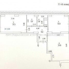 Продам квартиру, Победы просп. , 2  ком., 82.70 м², без внутренних работ