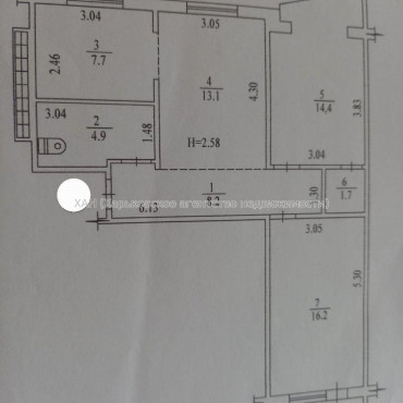 Продам квартиру, Ахсарова Энвера ул. , 3  ком., 67.30 м², без отделочных работ 