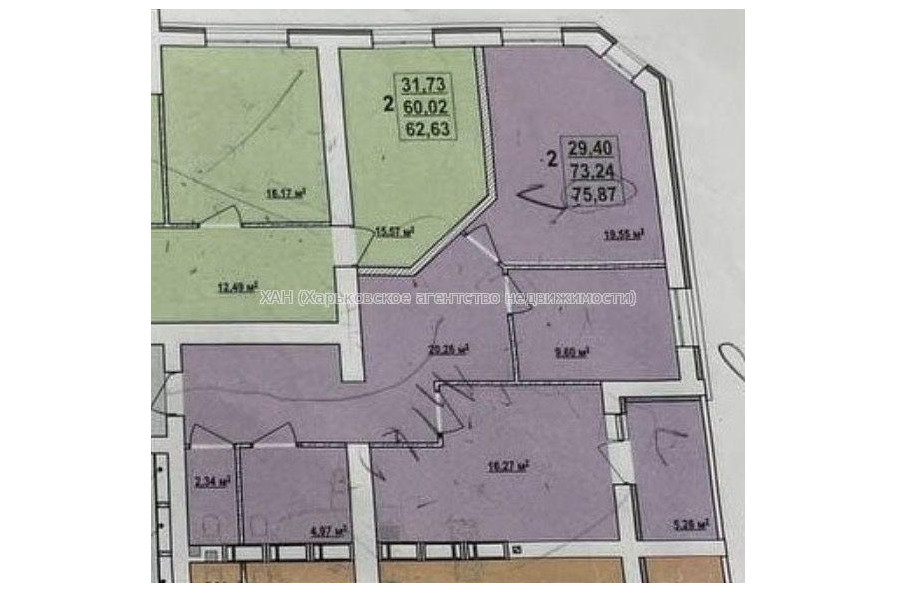 Продам квартиру, Лисаветинская ул. , 2  ком., 135 м², без внутренних работ 