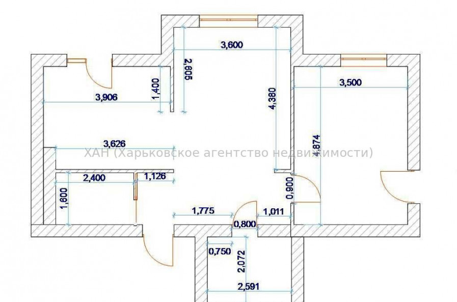 Продам квартиру, Лисаветинская ул. , 1 кім., 66.50 м², без отделочных работ 