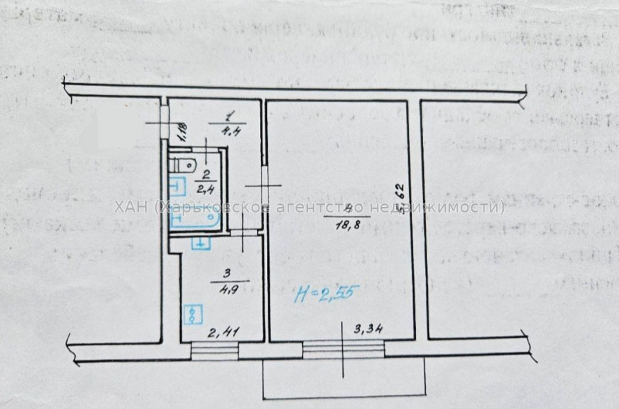 Продам квартиру, Юрьева бульв. , 1  ком., 35 м², косметический ремонт 