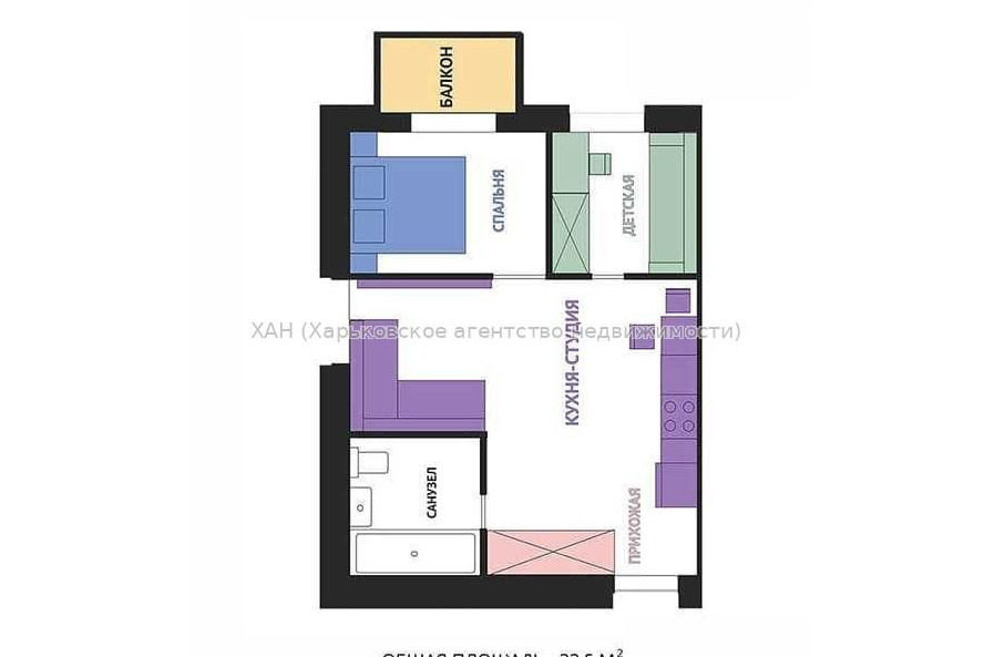 Продам квартиру, Веселая ул. , 3 кім., 35 м², без ремонта 