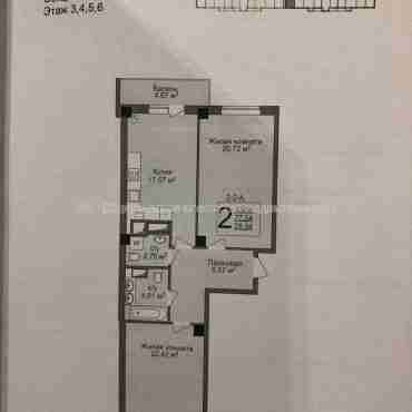 Продам квартиру, Динамовская ул. , 2 кім., 79 м², без внутренних работ 