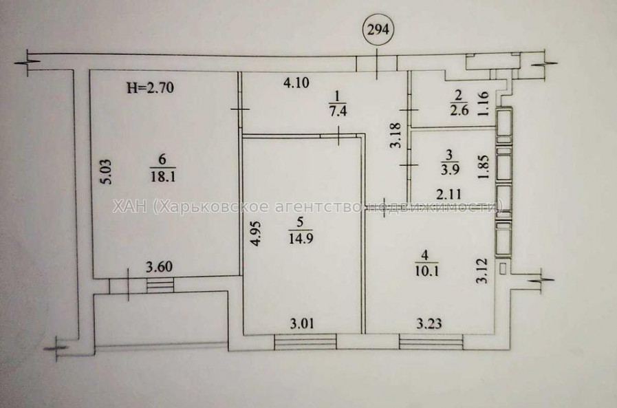 Продам квартиру, Шевченко ул. , 2 кім., 60.90 м², без внутренних работ 