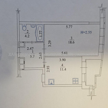 Продам квартиру, Гвардейцев Широнинцев ул. , 1 кім., 43.40 м², без внутренних работ 