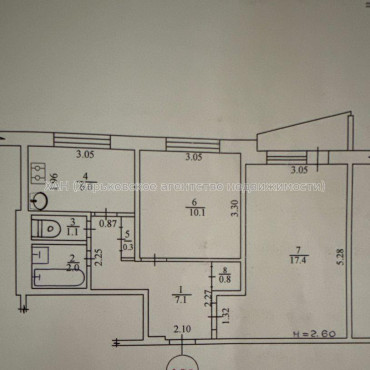 Продам квартиру, Непокоренных ул. , 2  ком., 46 м², косметический ремонт 