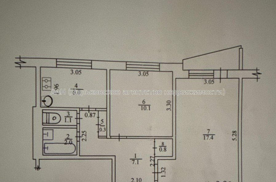 Продам квартиру, Непокоренных ул. , 2 кім., 46 м², косметический ремонт 