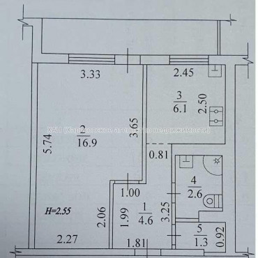 Продам квартиру, Гвардейцев Широнинцев ул. , 1 кім., 37.60 м², капитальный ремонт 