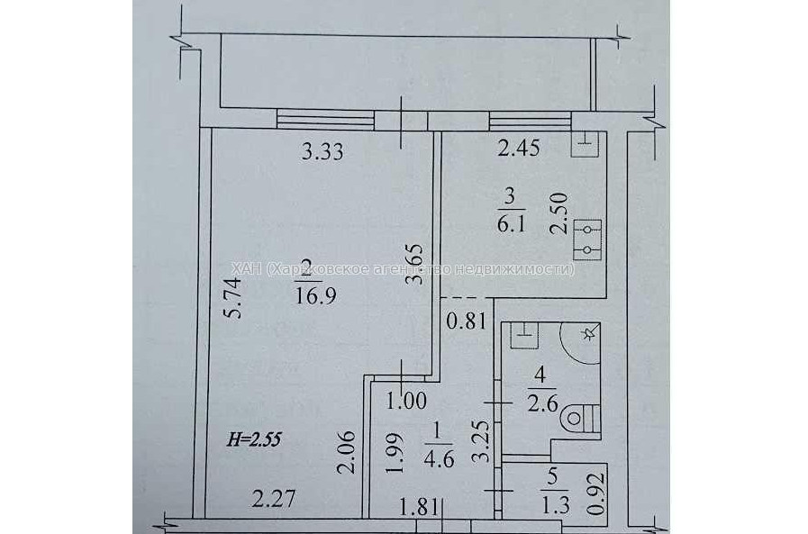Продам квартиру, Гвардейцев Широнинцев ул. , 1  ком., 37.60 м², капитальный ремонт 
