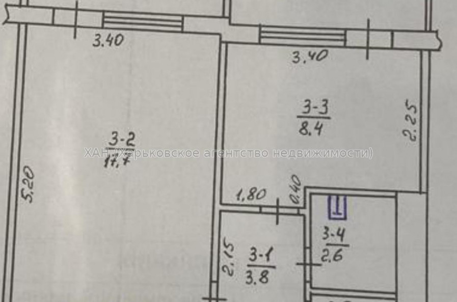 Продам нежитлову нерухомість, офис в многоквартирном доме , 1 кім., 33.60 м², без ремонта 