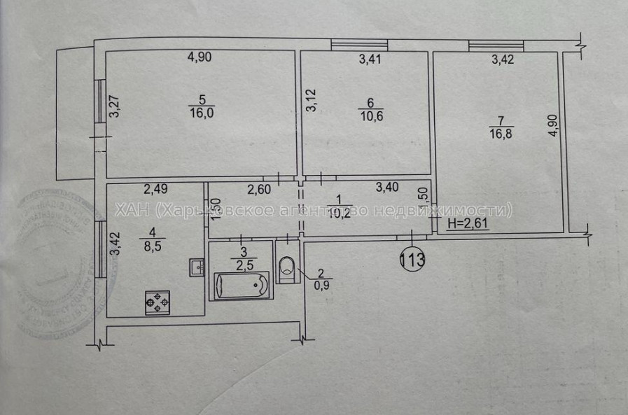 Продам квартиру, Соборности Украины ул. , 244 , 3  ком., 66.50 м², косметический ремонт 