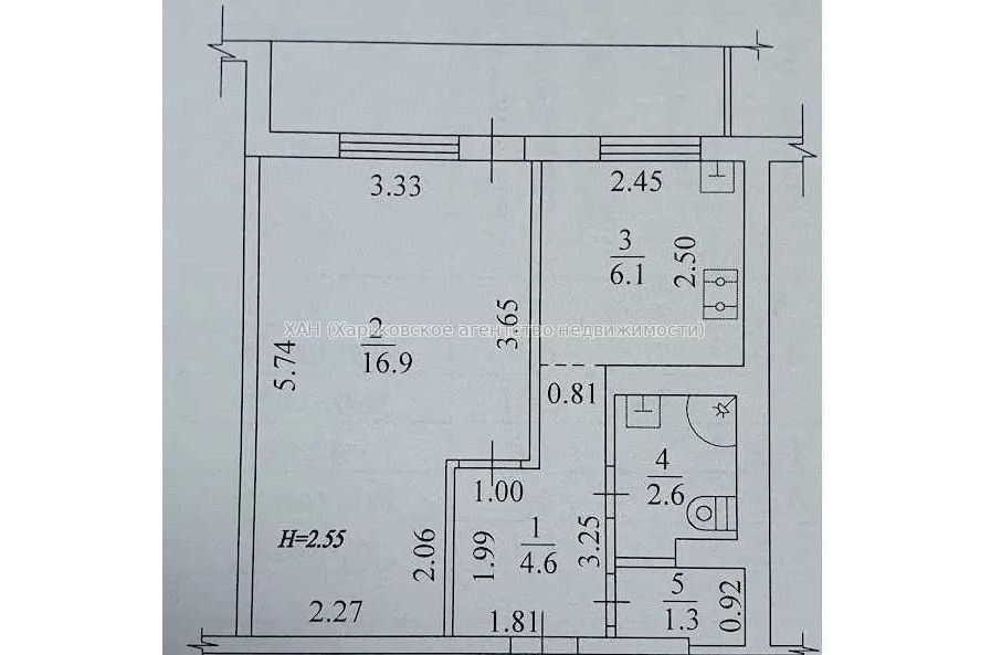 Продам квартиру, Гвардейцев Широнинцев ул. , 1  ком., 37.60 м², косметический ремонт 