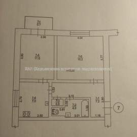 Продам квартиру, Музыкальная ул. , 2  ком., 45.60 м², частичный ремонт