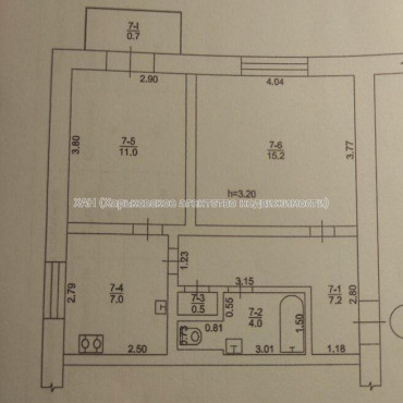 Продам квартиру, Музыкальная ул. , 2 кім., 45.60 м², частичный ремонт 