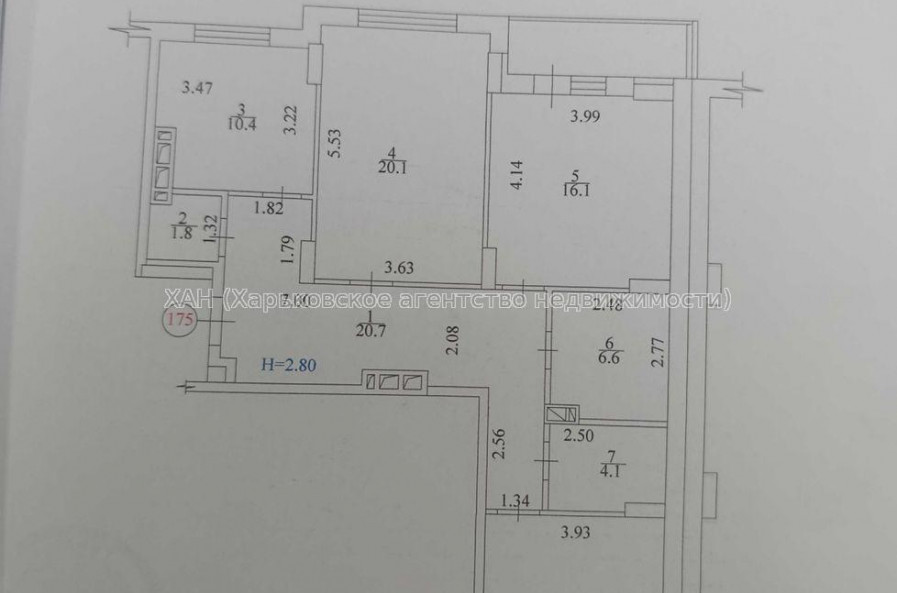 Продам квартиру, Героев Харькова просп. , 3  ком., 101 м², без отделочных работ 