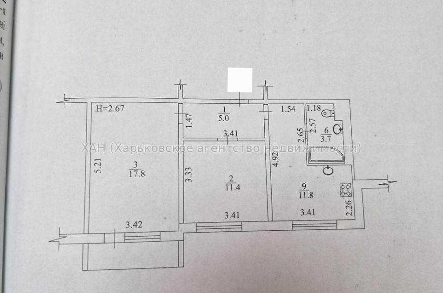 Продам квартиру, Деревянко ул. , 2  ком., 52 м², капитальный ремонт 