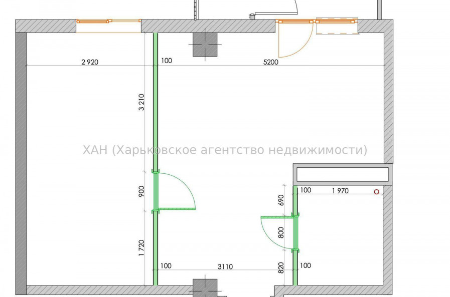 Продам квартиру, Клочковская ул. , 1 кім., 48 м², без внутренних работ 