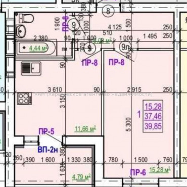 Продам квартиру, Валентиновская ул. , 1  ком., 40 м², без внутренних работ 