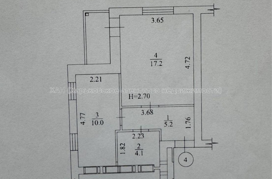 Продам квартиру, Шевченко ул. , 1  ком., 39.10 м², без внутренних работ 