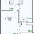 Продам квартиру, Шевченко ул. , 1  ком., 40.05 м², без внутренних работ 