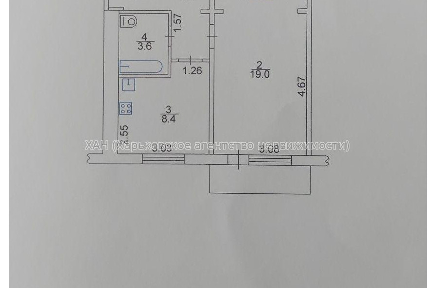 Продам квартиру, Ковтуна ул. , 1 кім., 40 м², советский ремонт 