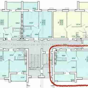 Продам квартиру, Полтавский Шлях ул. , 1  ком., 46.76 м², без ремонта 