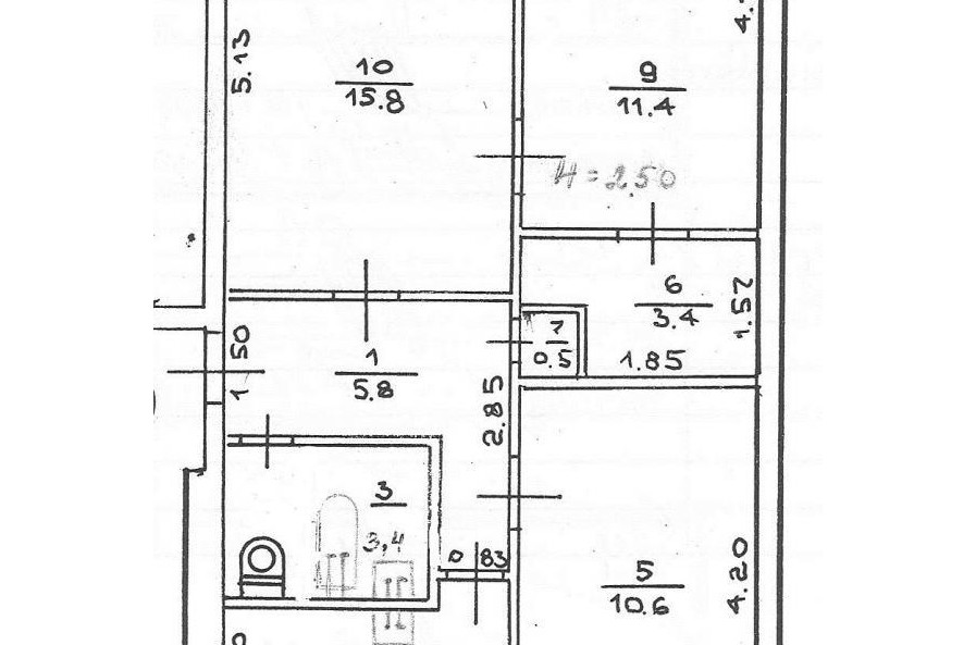 Продам квартиру, Матросова Александра ул. , 3  ком., 57 м², капитальный ремонт 