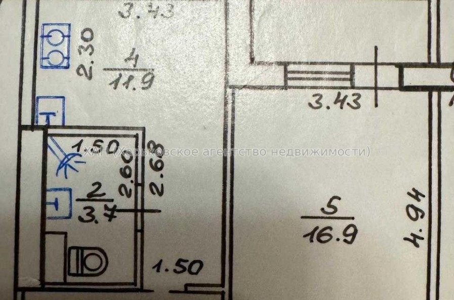 Продам квартиру, Натальи Ужвий ул. , 1  ком., 39.30 м², капитальный ремонт 