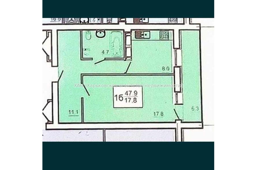 Продам квартиру, Непокоренных ул. , 1 кім., 48 м², без внутренних работ 
