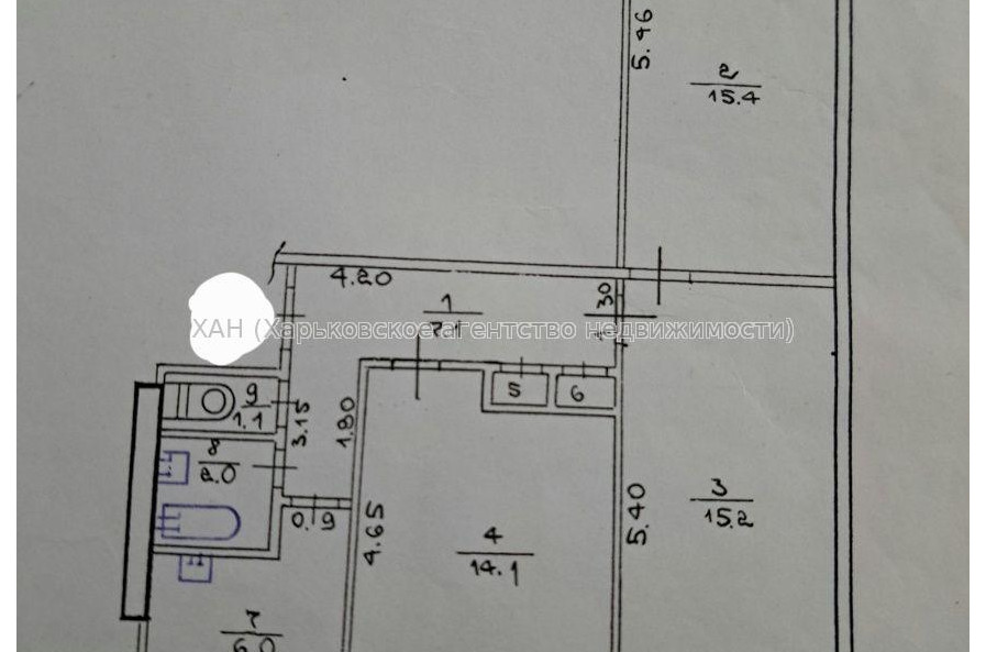Продам квартиру, Амосова ул. , 3 кім., 64 м², косметический ремонт 