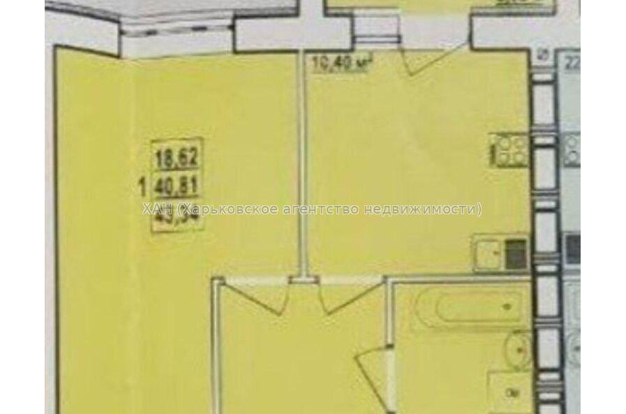 Продам квартиру, Лисаветинская ул. , 1 кім., 43 м², без внутренних работ 