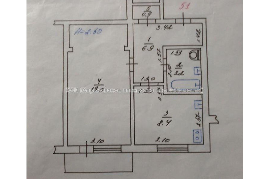 Продам квартиру, Роганская ул. , 1  ком., 40 м², косметический ремонт 