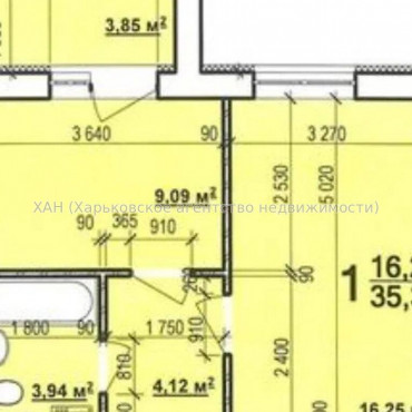 Продам квартиру, Мира ул. , 1  ком., 36 м², без внутренних работ 