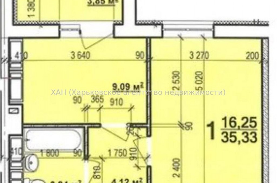 Продам квартиру, Мира ул. , 1  ком., 36 м², без внутренних работ 